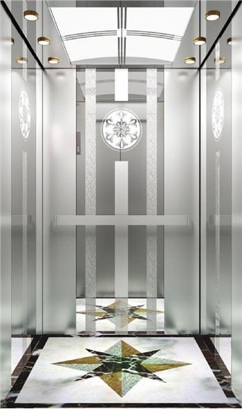 Eleganckie lusterko trawiące pasażera Elevtaor