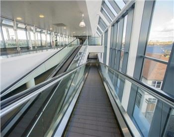 Pochylony spacer ruchomy dla centrów handlowych